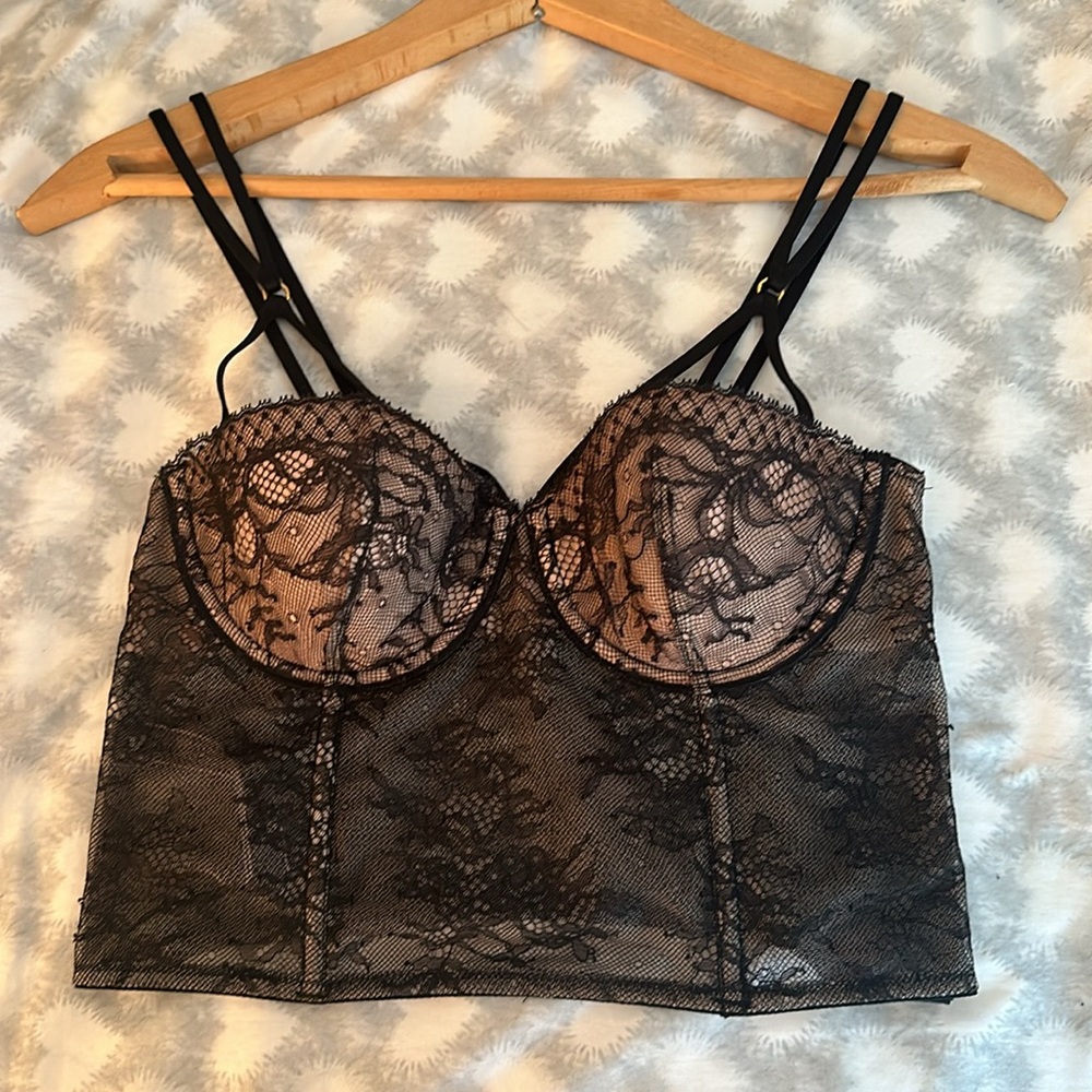 2 Victoria’s Secret sexy lace bustier corset bras 34B - Picture 12 of 13